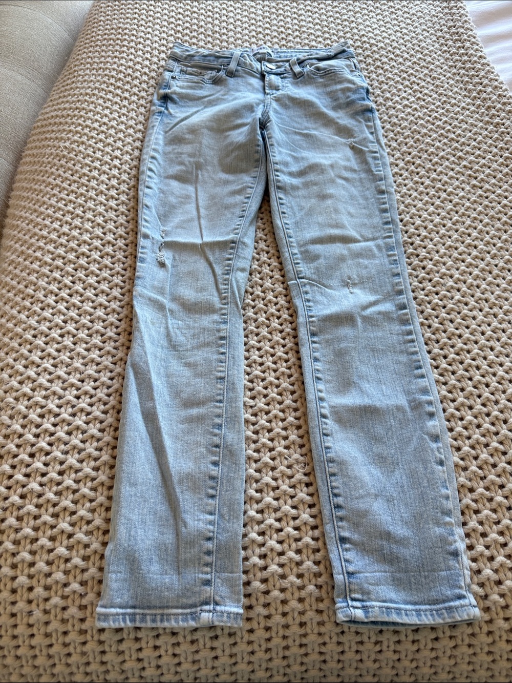 PAIGE Light Blue Straight Leg Jeans